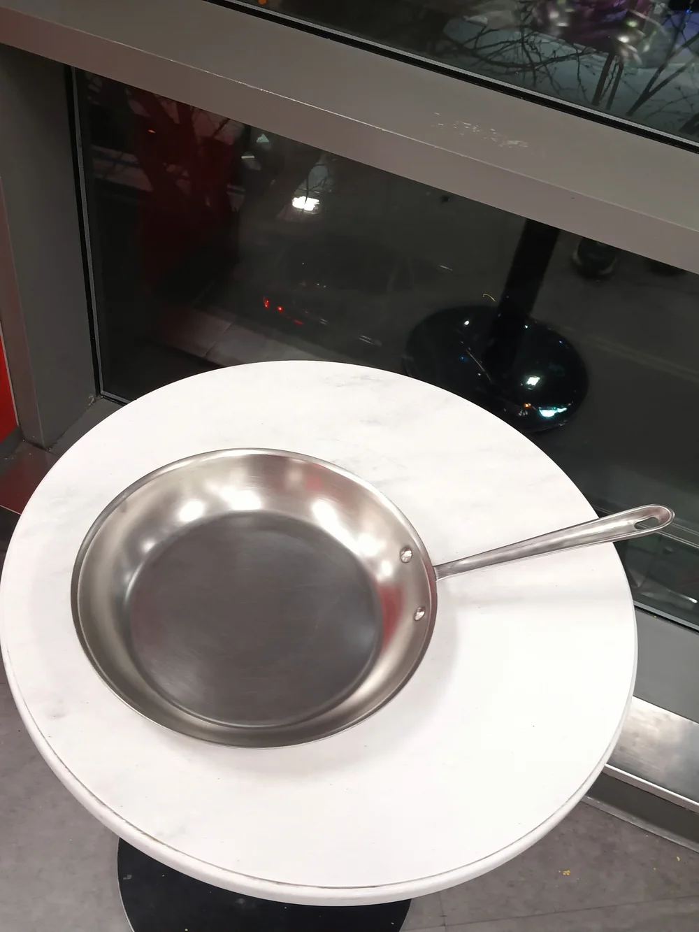 Stainless Steel Frying Pan - Silver